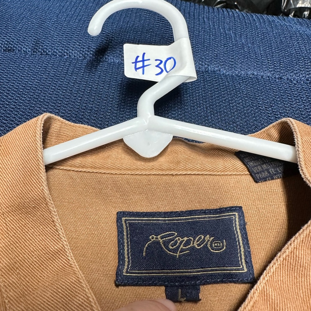 Men's Tan Button-Up Jacket - Picture 3 of 3